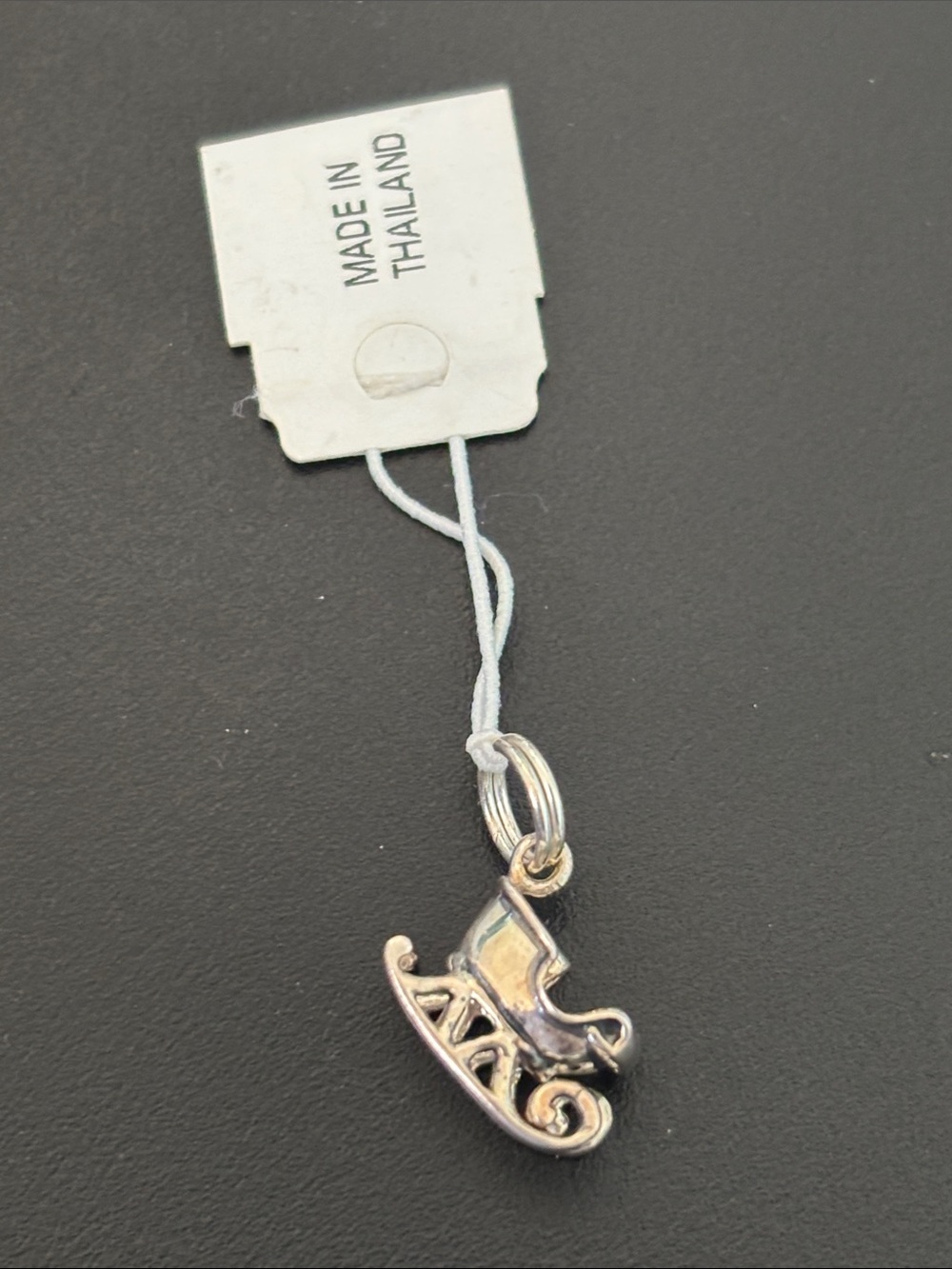 NWT .925 Sterling Silver Sleigh Sled Charm Pendant Thailand real solid silver